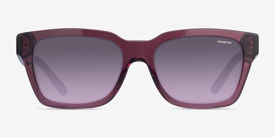 ARNETTE Cold Heart 2.0 - Square Transparent Purple Frame Sunglasses For ...