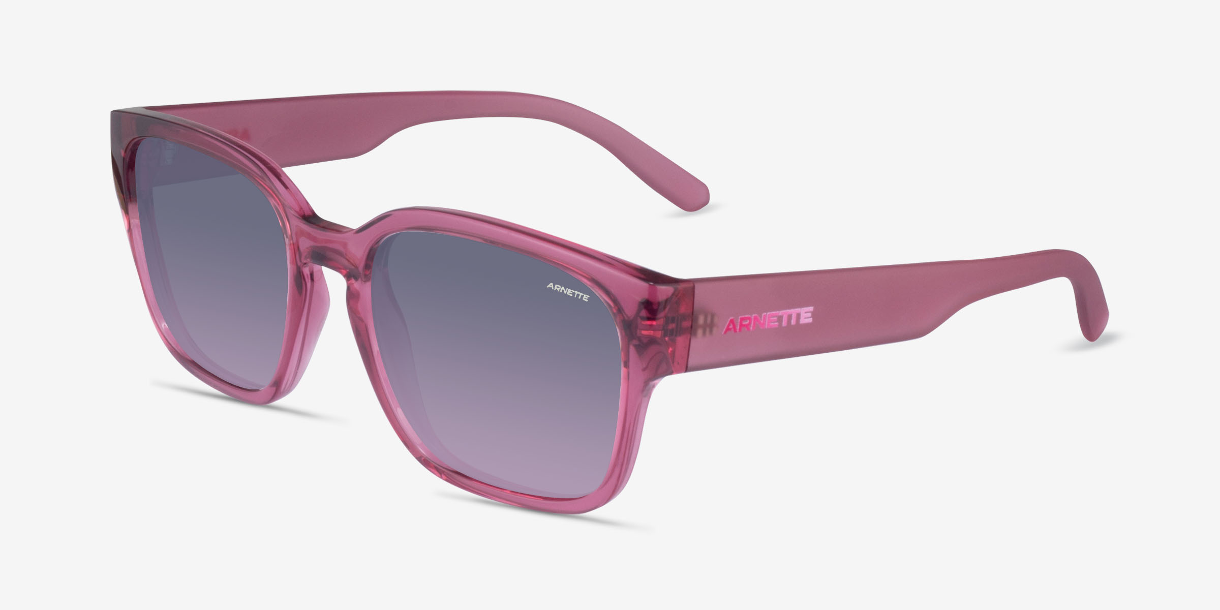 ARNETTE Hamie - Square Transparent Pink Frame Sunglasses For Women ...