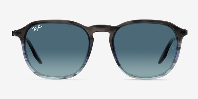 Ray-Ban RB2203 Striped Gray Blue AcetateSunglass Frames from EyeBuyDirect, Front View