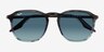 Ray-Ban RB2203 Striped Gray Blue AcetateSunglass Frames from EyeBuyDirect, Closed View