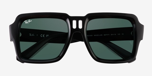 Ray-Ban RB4408 Magellan Black PlasticSunglass Frames from EyeBuyDirect, Closed View