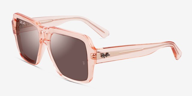 Ray-Ban RB4408 Magellan Transparent Pink PlasticSunglass Frames from EyeBuyDirect, Angle View
