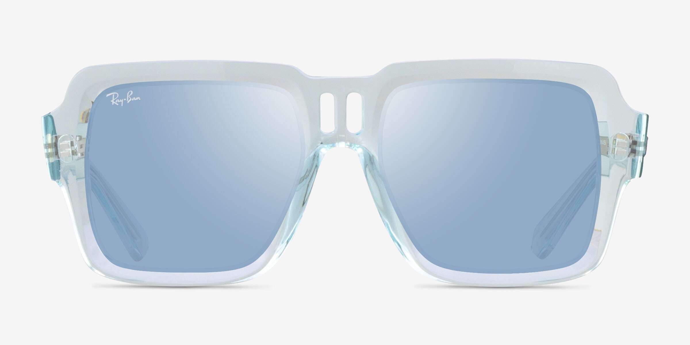 Ray-Ban Women\'s RB4408 Magellan Square Sunglasses Transparent Light Blue Ray-Ban RB4408 Magellan - Square Clear Blue Frame  main image 4