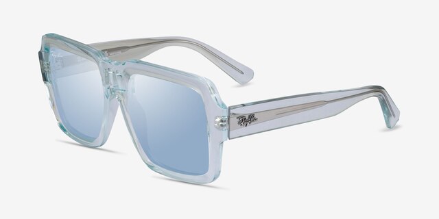 Ray-Ban RB4408 Magellan Clear Blue PlasticSunglass Frames from EyeBuyDirect, Angle View