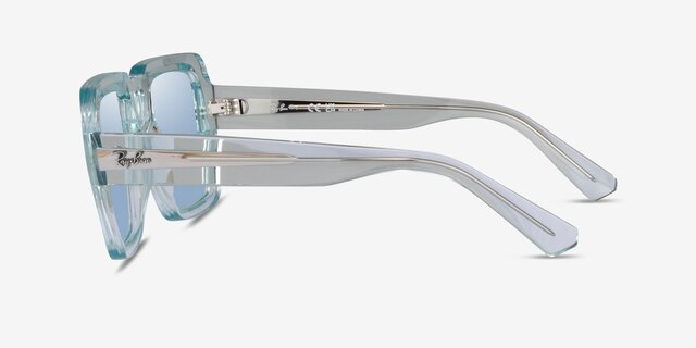 Ray-Ban RB4408 Magellan Clear Blue PlasticSunglass Frames from EyeBuyDirect, Side View