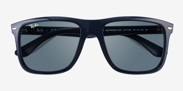 Ray-Ban RB4547 Boyfriend Two Blue PlasticSunglass Frames from EyeBuyDirect, Closed View