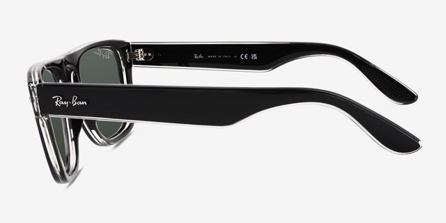 Ray-Ban RB4407 Black PlasticSunglass Frames from EyeBuyDirect, Side View