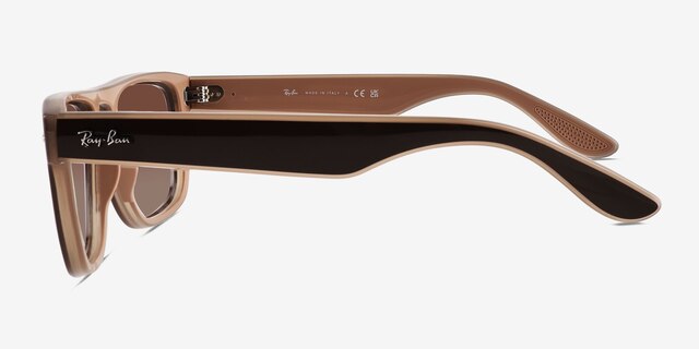 Ray-Ban RB4407 Clear Light Brown PlasticSunglass Frames from EyeBuyDirect, Side View
