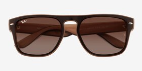 Ray-Ban RB4407 Clear Light Brown Plastique Soleil de Lunette de vue d'EyeBuyDirect, Vue Rapprochée