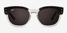 Ray-Ban RB0298S Mega Hawkeye Transparent Gray PlasticSunglass Frames from EyeBuyDirect, Front View