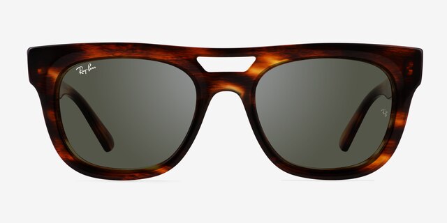 Ray-Ban RB4426 Phil Striped Tortoise PlasticSunglass Frames from EyeBuyDirect, Front View