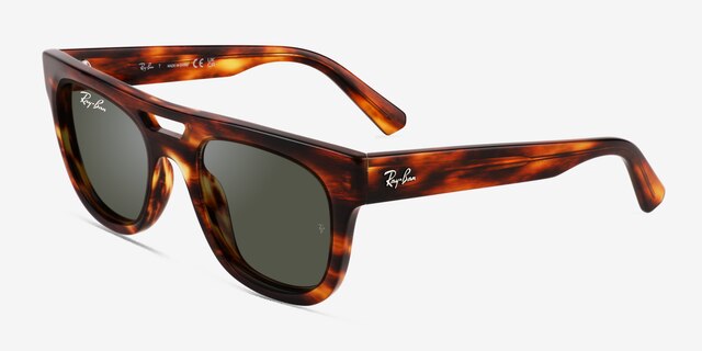 Ray-Ban RB4426 Phil Striped Tortoise PlasticSunglass Frames from EyeBuyDirect, Angle View