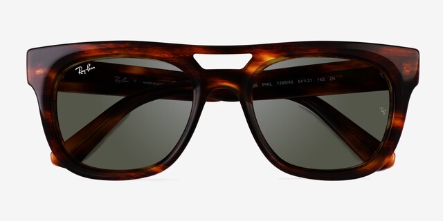 Ray-Ban RB4426 Phil Striped Tortoise PlasticSunglass Frames from EyeBuyDirect, Closed View