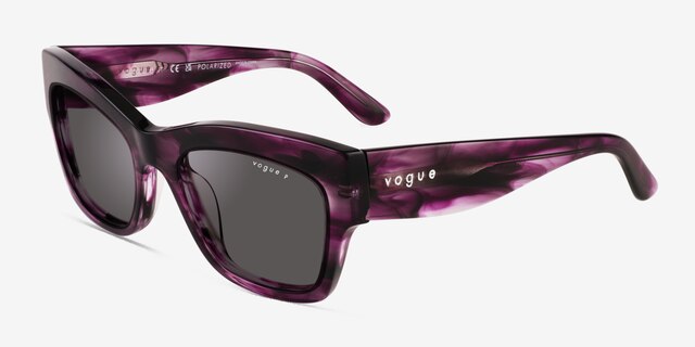 Vogue Eyewear VO5524S Purple Tortoise AcetateSunglass Frames from EyeBuyDirect, Angle View