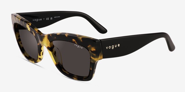 Vogue Eyewear VO5524S Yellow Tortoise AcetateSunglass Frames from EyeBuyDirect, Angle View