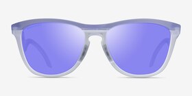 Oakley OO9289 Frogskins Tm Matte Purple Clear Plastique Soleil de Lunette de vue d'EyeBuyDirect, Vue de Face