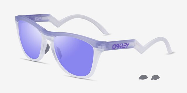 Oakley OO9289 Frogskins Tm Matte Purple Clear PlasticSunglass Frames from EyeBuyDirect, Angle View