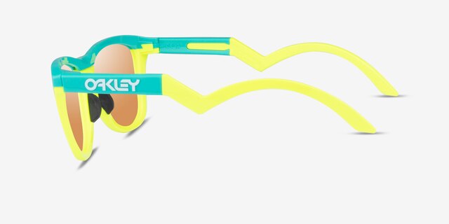 Oakley OO9289 Frogskins Tm Green Yellow PlasticSunglass Frames from EyeBuyDirect, Side View