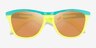 Oakley OO9289 Frogskins Tm Green Yellow PlasticSunglass Frames from EyeBuyDirect, Closed View
