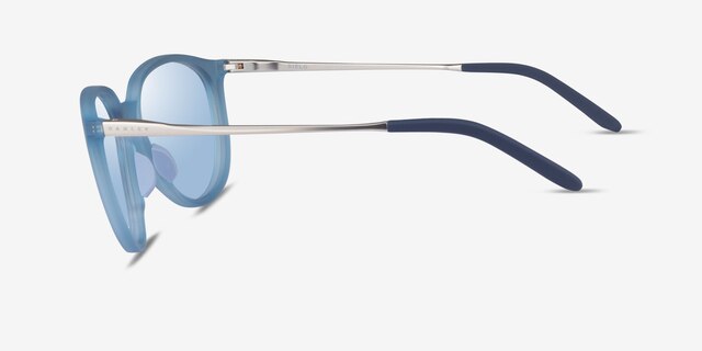 Oakley Sielo Matte Blue MetalSunglass Frames from EyeBuyDirect, Side View