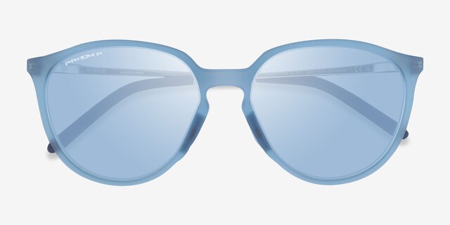 Oakley Sielo Matte Blue MetalSunglass Frames from EyeBuyDirect, Closed View