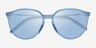 Oakley Sielo Matte Blue MetalSunglass Frames from EyeBuyDirect, Closed View