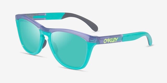 Oakley OO9284 Frogskins Tm Clear Purple Green PlasticSunglass Frames from EyeBuyDirect, Angle View