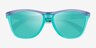 Oakley OO9284 Frogskins Tm Clear Purple Green PlasticSunglass Frames from EyeBuyDirect, Closed View