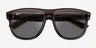 Ray-Ban Boyfriend Reverse Transparent Dark Gray AcetateSunglass Frames from EyeBuyDirect, Closed View