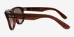 Ray-Ban Boyfriend Reverse Transparent Brown AcetateSunglass Frames from EyeBuyDirect, Side View