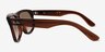 Ray-Ban Boyfriend Reverse Transparent Brown AcetateSunglass Frames from EyeBuyDirect, Side View