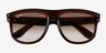 Ray-Ban Boyfriend Reverse Transparent Brown AcetateSunglass Frames from EyeBuyDirect, Closed View