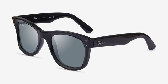 Ray-Ban RBR0502S Reverse Black AcetateSunglass Frames from EyeBuyDirect, Angle View