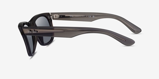 Ray-Ban RBR0502S Reverse Transparent Dark Gray AcetateSunglass Frames from EyeBuyDirect, Side View