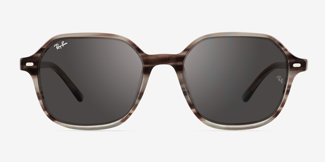 Ray-Ban RB2194 John Striped Gray AcetateSunglass Frames from EyeBuyDirect, Front View