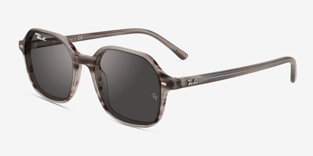 Ray-Ban RB2194 John Striped Gray AcetateSunglass Frames from EyeBuyDirect, Angle View