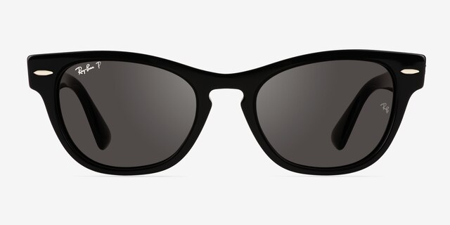 Ray-Ban RB2201 Laramie Shiny Black AcetateSunglass Frames from EyeBuyDirect, Front View