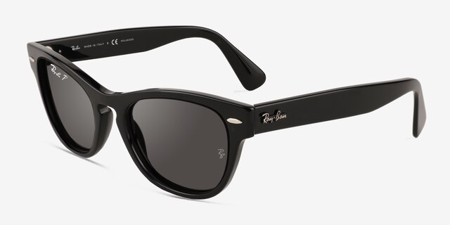 Ray-Ban RB2201 Laramie Shiny Black AcetateSunglass Frames from EyeBuyDirect, Angle View