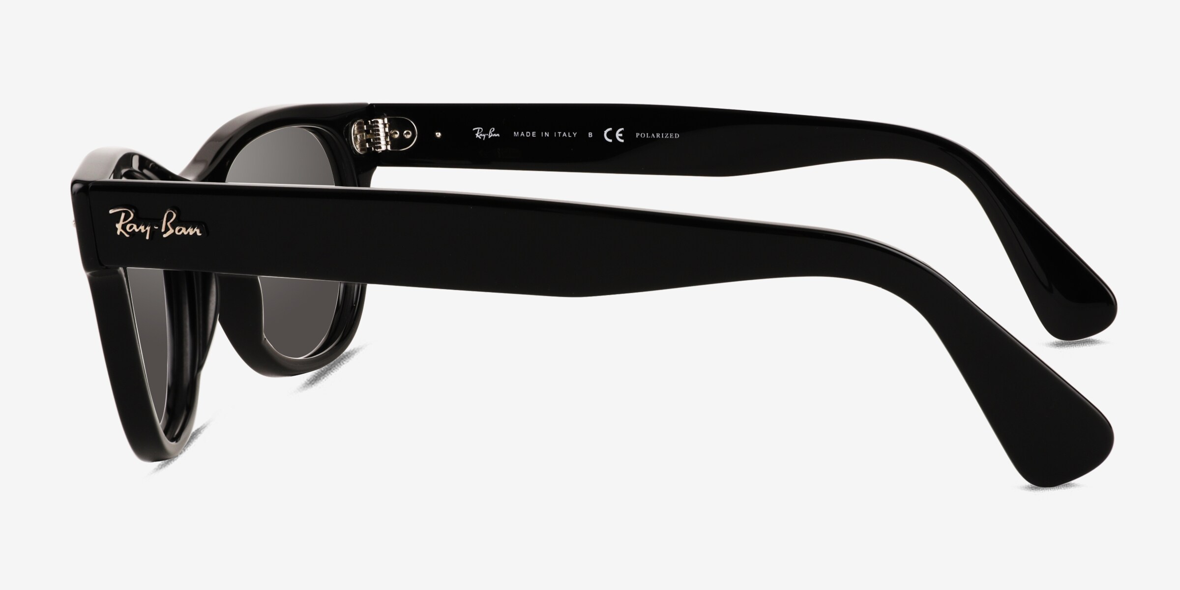 Ray-Ban RB2201 Laramie - Cat Eye Shiny Black Frame 