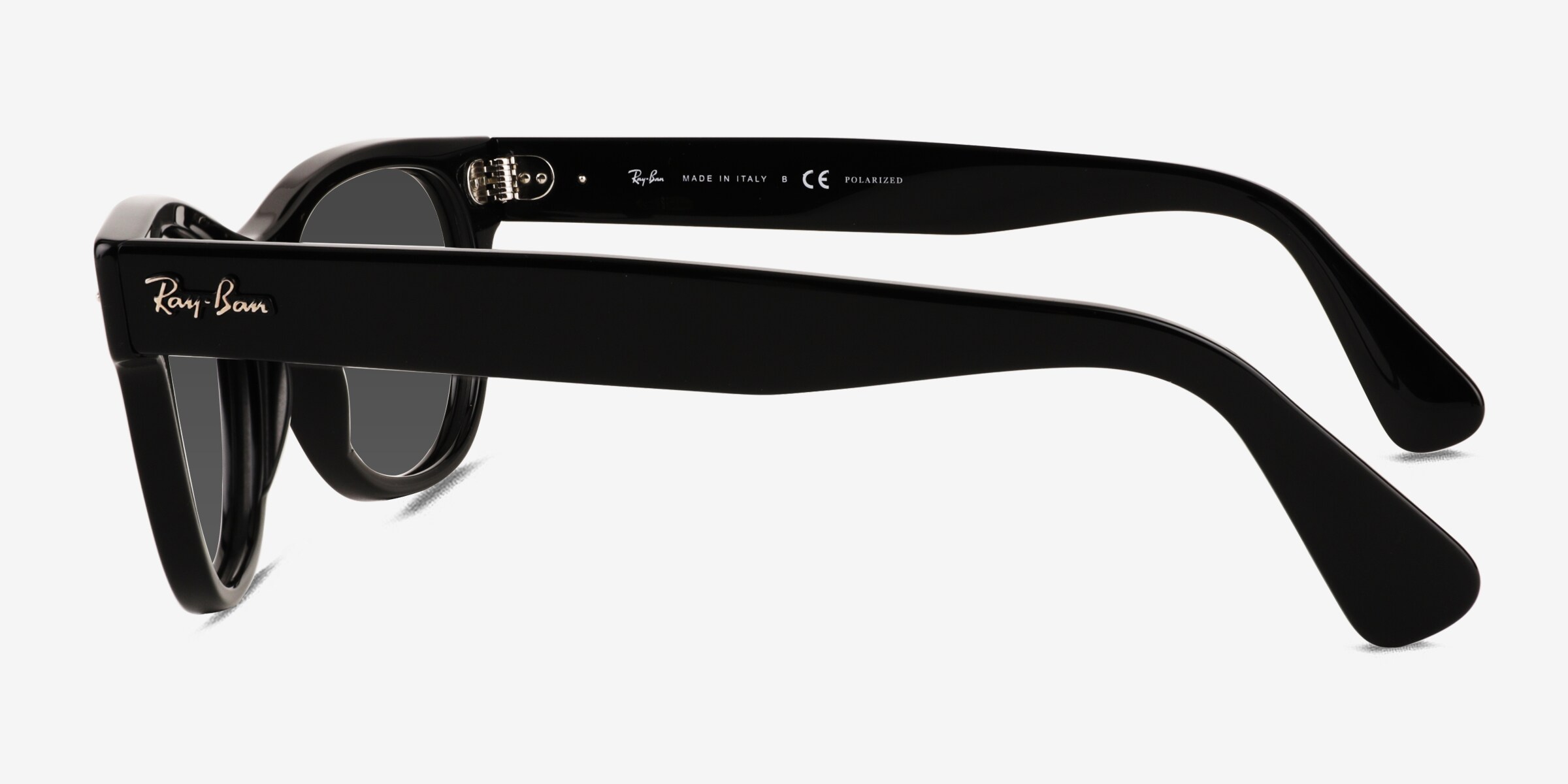 Ray-Ban RB2201 Laramie - Cat Eye Black Frame Sunglasses For 