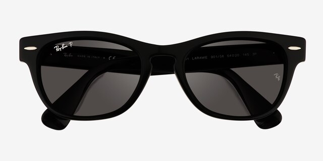 Ray-Ban RB2201 Laramie Shiny Black AcetateSunglass Frames from EyeBuyDirect, Closed View