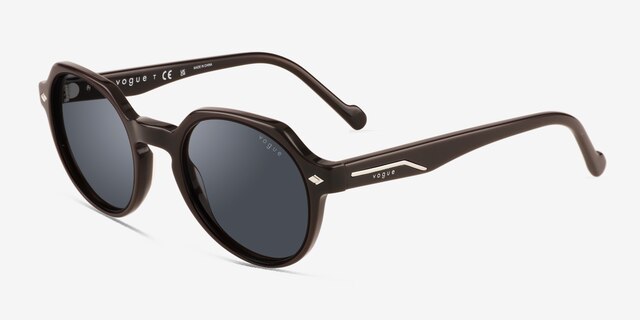 Vogue Eyewear VO5370S Brown AcetateSunglass Frames from EyeBuyDirect, Angle View