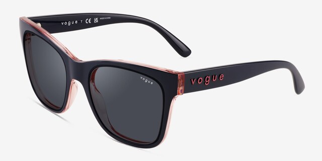 Vogue Eyewear VO5428S Dark Blue Floral PlasticSunglass Frames from EyeBuyDirect, Angle View