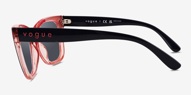 Vogue Eyewear VO5428S Dark Blue Floral PlasticSunglass Frames from EyeBuyDirect, Side View