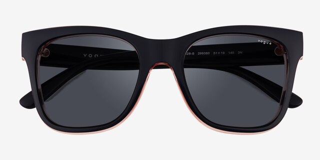 Vogue Eyewear VO5428S Dark Blue Floral PlasticSunglass Frames from EyeBuyDirect, Closed View