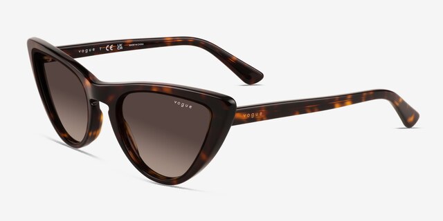 Vogue Eyewear VO5211SM Dark Tortoise AcetateSunglass Frames from EyeBuyDirect, Angle View