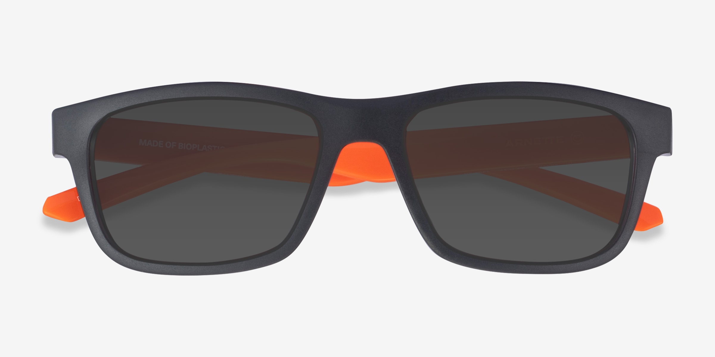 ARNETTE Deya - Rectangle Matte Gray Frame Prescription Sunglasses