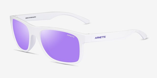 ARNETTE Khim Matte White PlasticSunglass Frames from EyeBuyDirect, Angle View