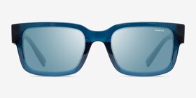 ARNETTE Bigflip Transparent Blue Éco-responsable Soleil de Lunette de vue d'EyeBuyDirect, Vue de Face