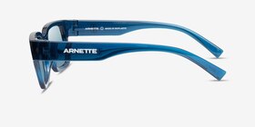 ARNETTE Bigflip Transparent Blue Éco-responsable Soleil de Lunette de vue d'EyeBuyDirect, Vue de Côté